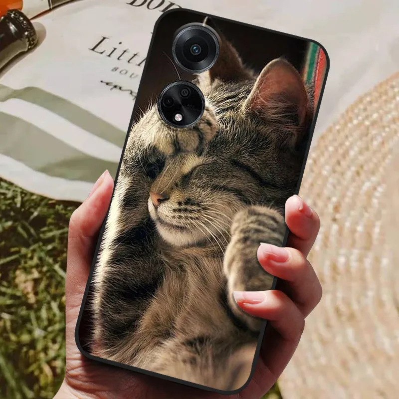 Stylish Black Silicone Painted Soft Phone Case - Premium TPU Protective Cover
