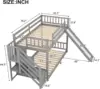 Twin Bunk Beds with Slide for Kids, Low Profile Bunk Beds with Staircase, No Box Spring Needed 1
