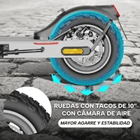 Trottinette électrique ZWHEEL ZFox Plus, moteur 600W max, batterie 10.4Ah, pneus tout-terrain 10 pouces, autonomie 35 km, pliable, avec certification DGT espagnole 5