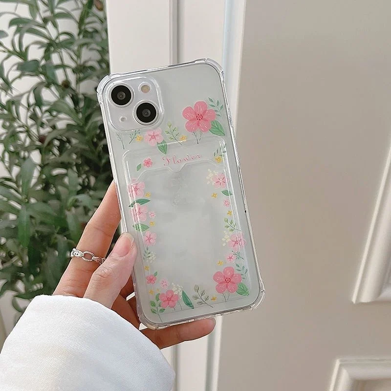 Floral Wallet Card Holder Case – Stylish and Functional Design
