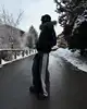 HCW American Jeans Y2K Clothes Mens Harajuku Hip Hop Striped Letters Embroidered Baggy Jeans Black Pants Rock Wide Leg Trousers 3