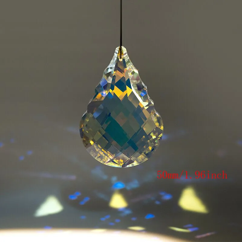 1PC AB Glass Crystal Prism Beads Suncatcher For DIY Making Hanging Window Rainbow Light Catcher Summer Gift Decoration