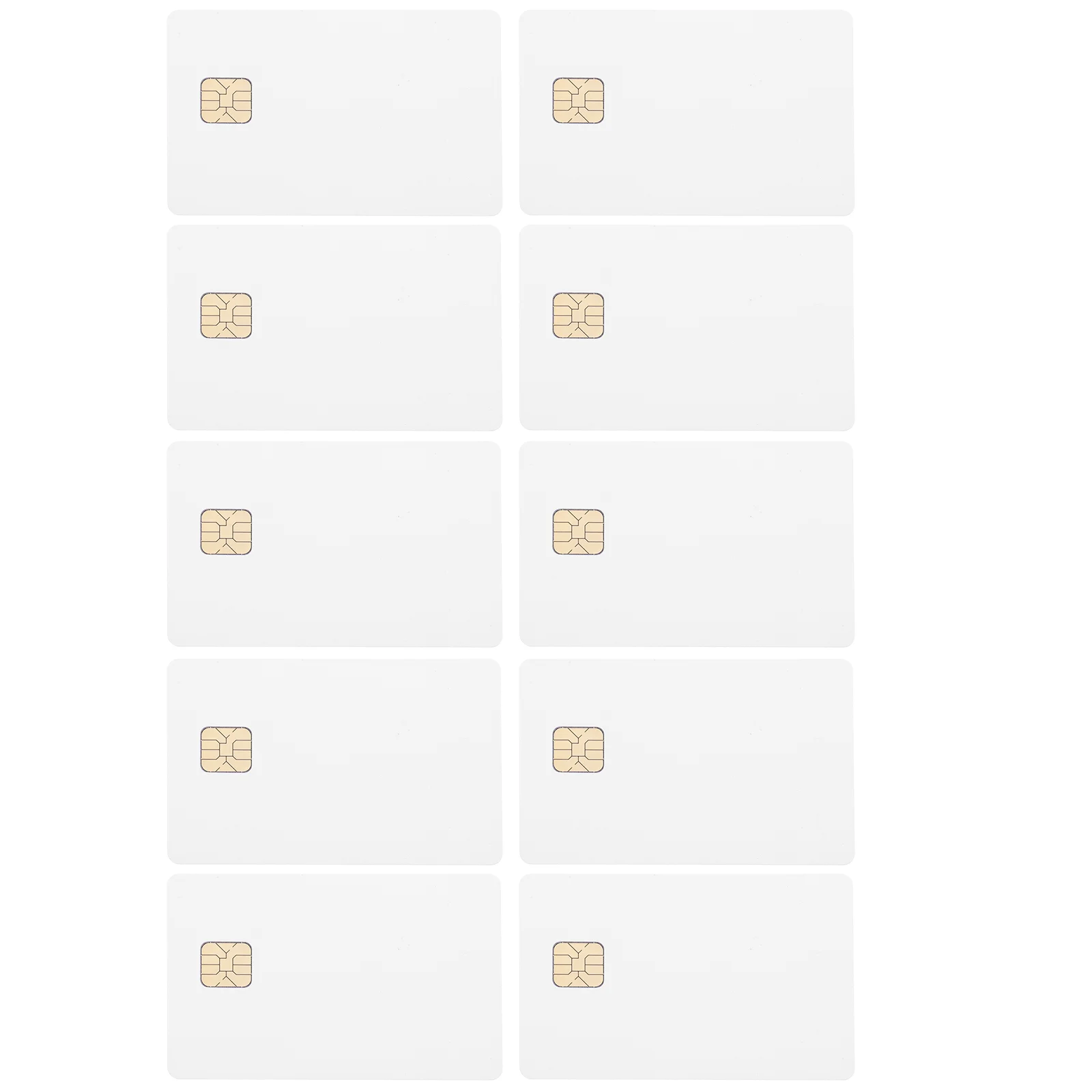 

10 Pcs Intelligent Access Control System Ic Card Blank White Cards Pvc Credit with Chip