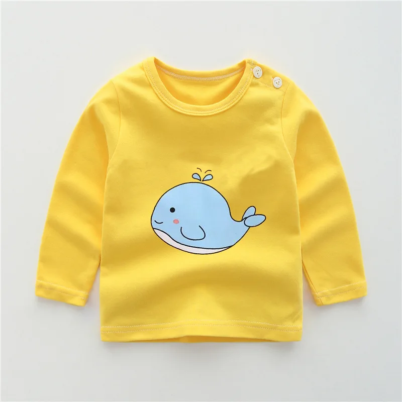 

ZWY1922 New 2022 Children Clothes Girls Boys Good Quality Cotton T Shirt Kids Long Sleeves T-shirts Girls Clothing