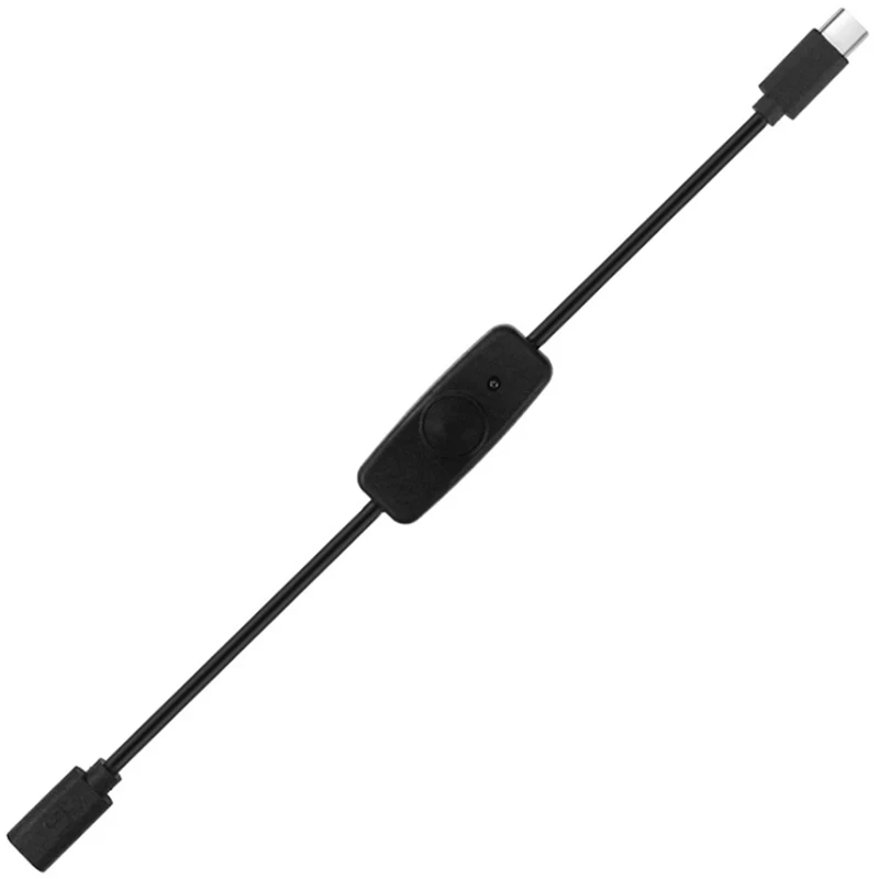 Power Switch USB Type C with Indicator Light Male to Female USB-C Extension Cable Switch for 4B 2 Pcs