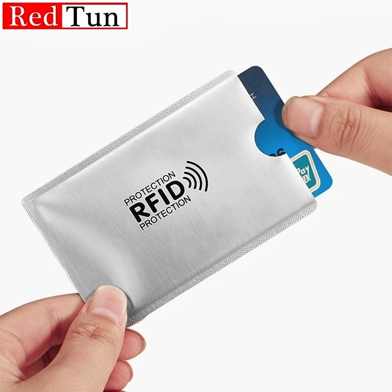520 Pcs Aluminium Anti Rfid Card Holder Nfc Blocking Reader Lock Id