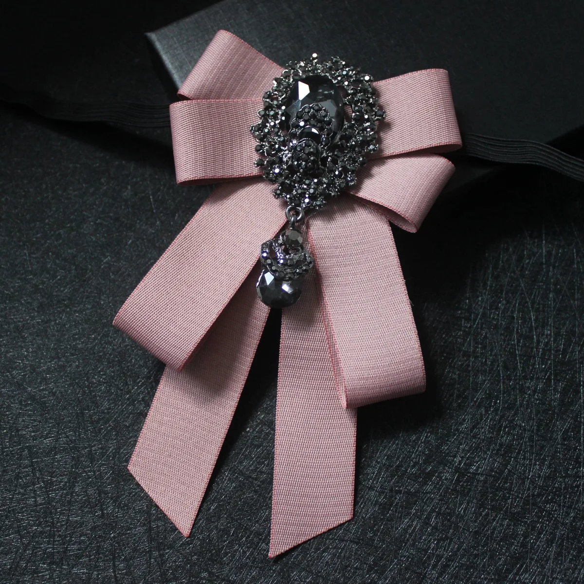 British Men Women Silk Satin Bow Tie Cravat Luxury Groom Necktie Business Wedding Party Alloy Crystal Rhinestone