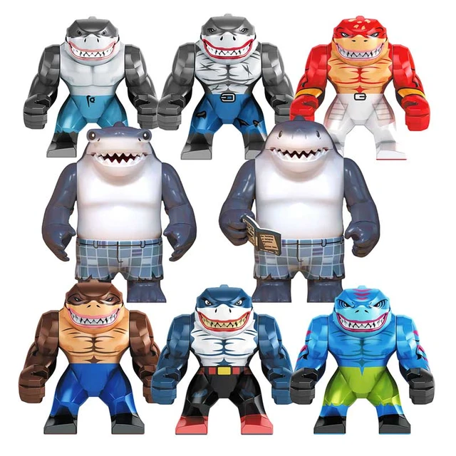 KF1557 KF1558 KF6152 Big King Shark 7CM Movie Series Building Blocks Action  Figures Educational Toys For Kids Gifts