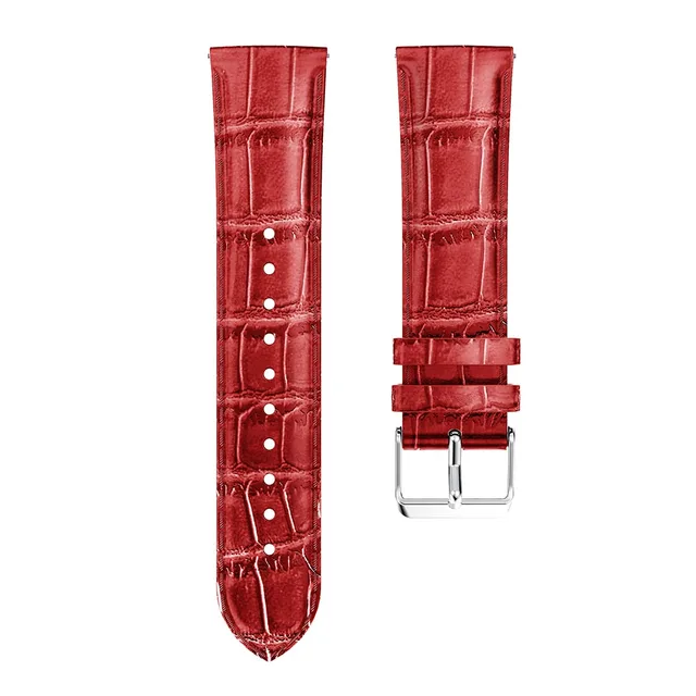 Silicone Smart Watch Strap for Samsung Galaxy Watch 3 45mm 41mm Galaxy Watch 42mm 46mm Replacement Bracelet for Gear S3 Wristban Red Leather