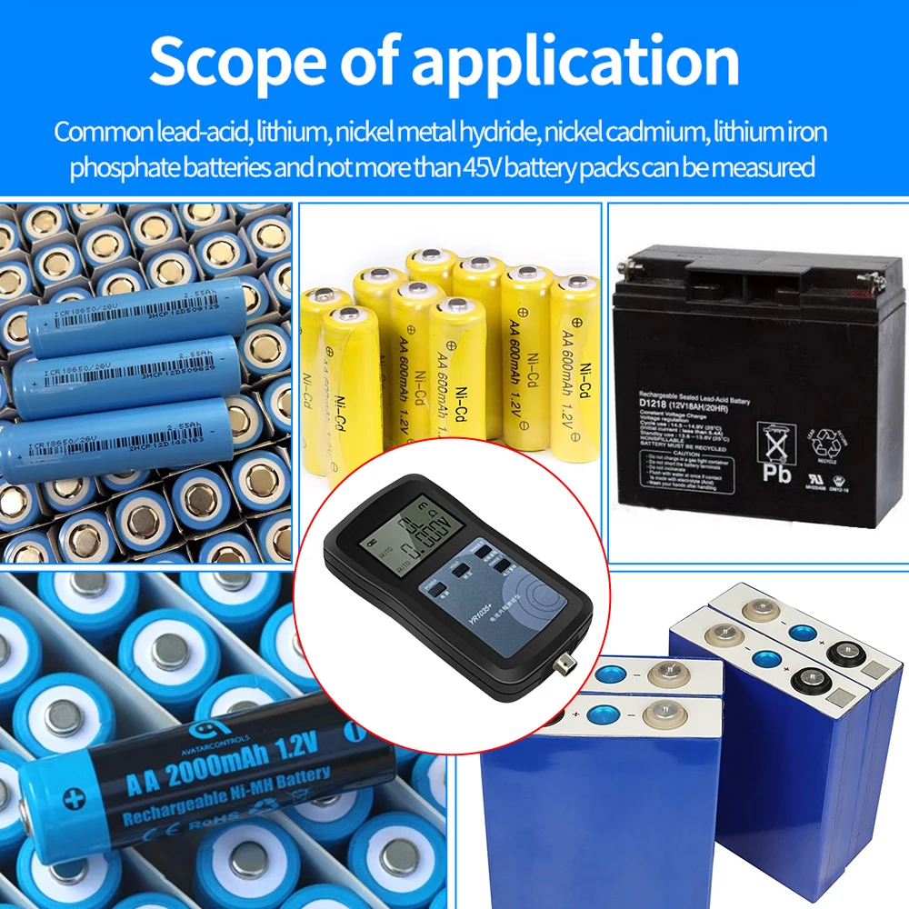 4-Wire YR1030+/YR1035+ High Precision Fast Lithium Battery Internal Resistance Test Instrument 100V Electric Vehicle Group 18650 4