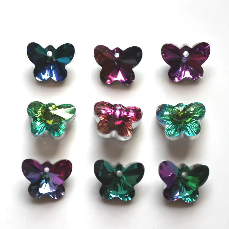 

20Pcs/Lot 14MM AAA Crystal Butterfly Pendant Charms Glass Beads for Fashion Jewelry Making Earring Necklace Bracelet DIY