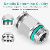 PC pneumatic quick connector 304 stainless steel G thread M5 M6 1/8" 1/4" 3/8" 1/2" BSP external thread pipe water gas connector 2
