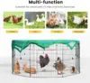 8 Panel Foldable Outdoor Backyard Metal Coop Chicken Cage Enclosure Duck Rabbit Cat Crate Playpen Exercise Pen with Weather 5