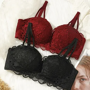 Female Lace Bralette Push Up A B Cup Bras Brassiere Sexy Detachable Strap Bra Women Underwear 1