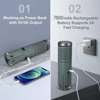 LED Outdoor Camping Lantern, UBS Rechargeable, Adjustable Color Temperature Outdoor Portable Lantern, IP65 Waterproof, Retractab 6