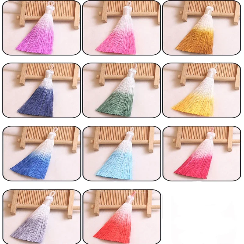 8cm Polyester Tassel Fringe Vintage Gradient Hanging Tassel Garments Decoration DIY Earring Accessory Fringe Trim Pendant