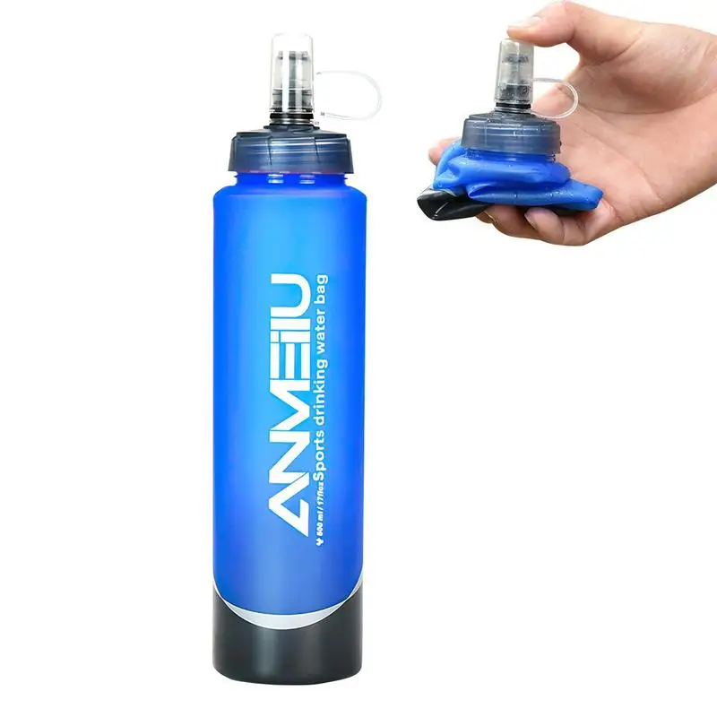 

Collapsible Water Bottles, Outdoor Sports, Squeeze Water Pouch Hiking Water Bottle Hydration Bladder TPU Folding Drinking Bottle