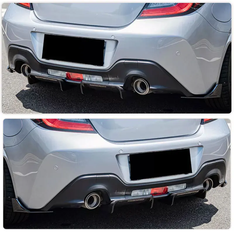 스바루 BRZ 토요타 GR86 2022-2025 레이싱 리어 스플리터용 카본 파이버 자동차 리어 범퍼 스플리터, 추가 아프론 립 바디 키트