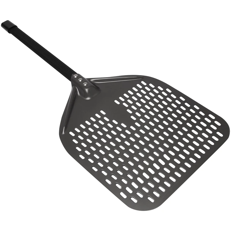 

HOT SALE Perforated Pizza Peel, 12 Inch Rectangular Pizza Peel Turning Pizza Peel Pizza Shovel For Baking Homemade Pizzas