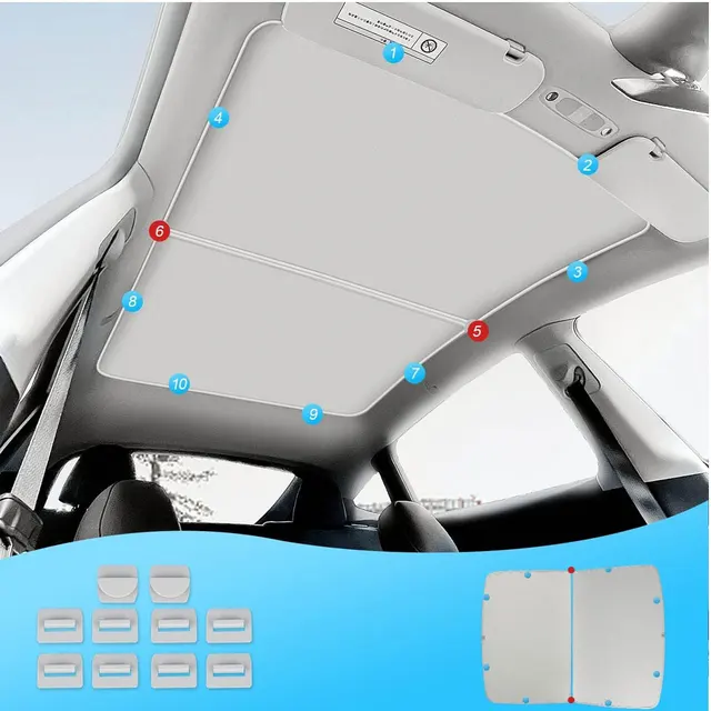 Parasole Per Tetto Apribile Tesla Model Y 2021-2025, Doppio Strato Con Isolamento Termico E Protezione UV