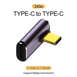 High - Speed 240W USB - C Adapter with 8K 60Hz Support - Right Angle & Straight Options, Versatile Charging and Data Connectivity (Type 7)