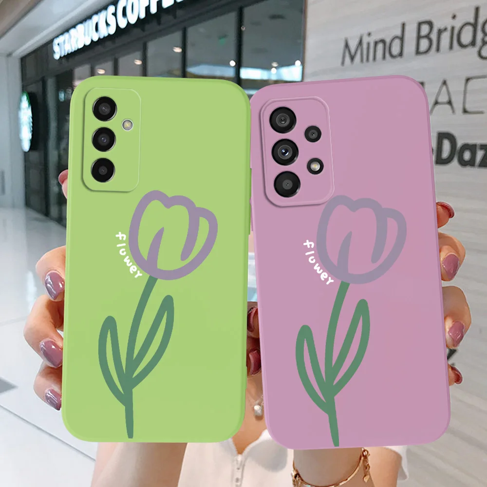 Custodia Per Samsung Galaxy J2 Core J2 J4 J6 J8 2018 Plus + Cover Per Telefono Soft Silicon Flower Purple