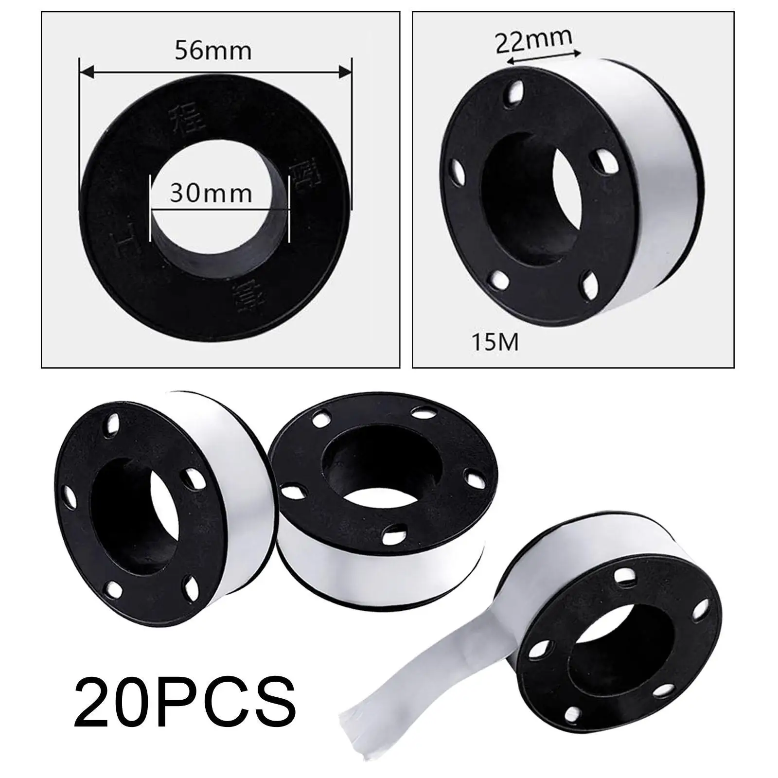 20Pcs PTFE Thread Seal Tapes 10Meters x 19mm Accessories Waterproof Multipurpose 20Pcs PTFE Thread Seal Tapes 10Meters x 19mm Accessories Waterproof Multipurpose