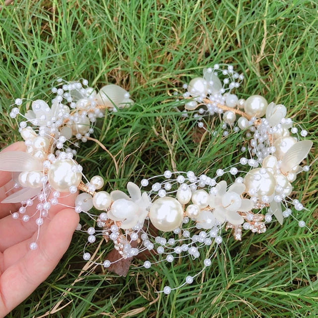 Couronne de Fleurs pour Femme, Bandeau de Sauna, Diadème