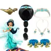 Fairy Tale Princess Cosplay Headgear Aladdin Jasmine Wig Tiara Girl Comic Con Rapunzel Aurora Belle Party Accessories Hair 2-10Y