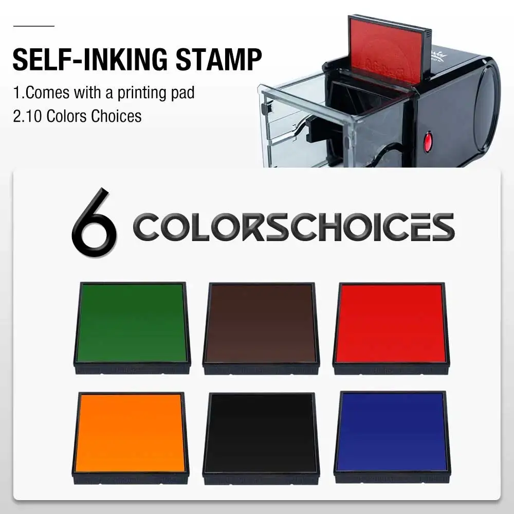 Customized Self Inking Rubber Logo Seal Stamp For Invitation Stationery Business Wedding Party Decoration