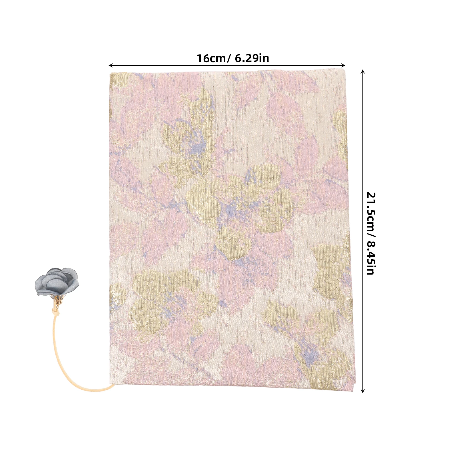 1pc Fabric Book Handmade Cloth Book Cover Satin Protective Sleeve A5 Size Adjustable Fit Notebook Case Cloth Pouch Book Sleeve - 3