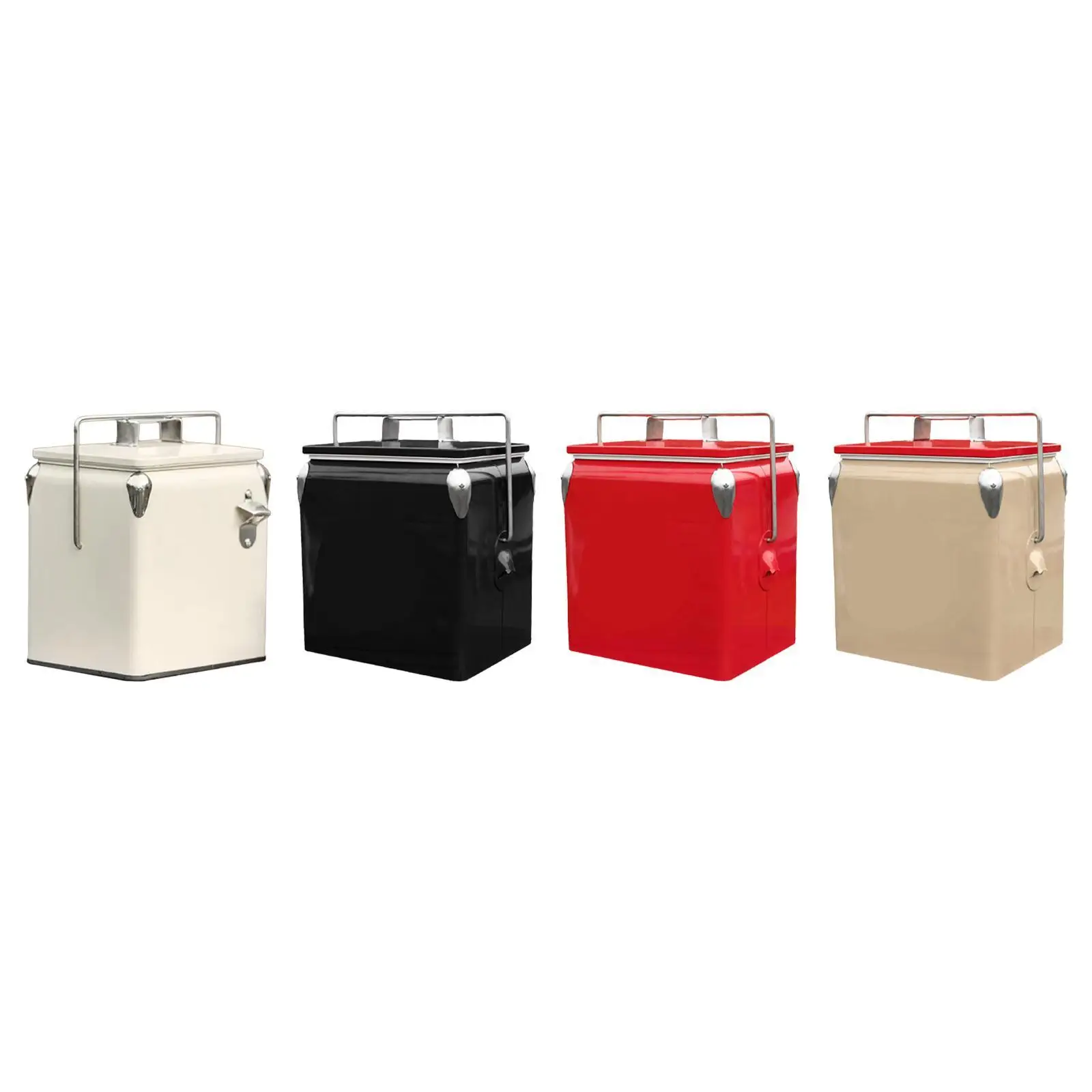 Cooler Box Portable Vintage Design Insulated Box for Camping BBQ Boat