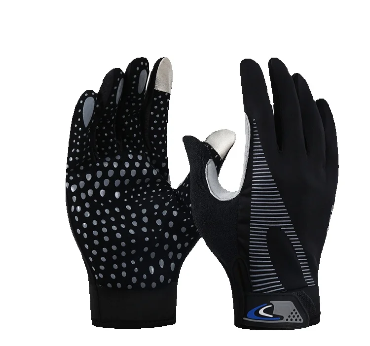 Ice Silk Full Sunscreen Summer Outdoor Sports Fishing Bicycle Motorcycle Two Finger Touch Screen Riding Gloves_voghion.com