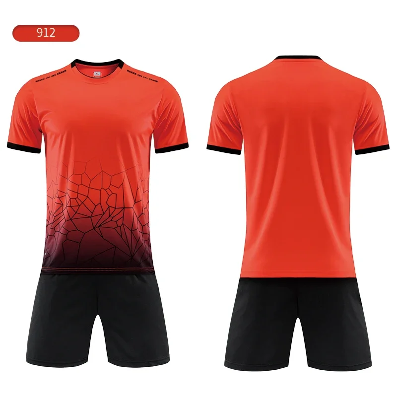 Youth Soccer Jersey Set - Kids Short Sleeve Football Uniform Kit