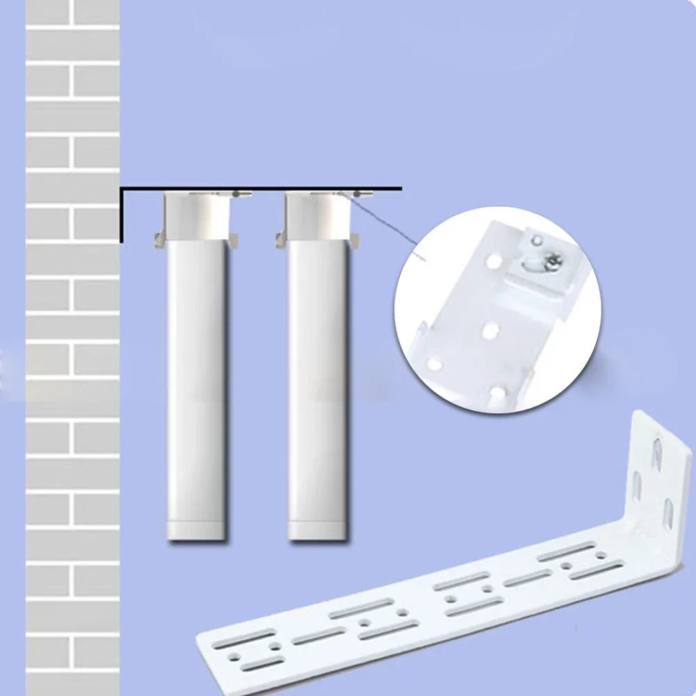 더블 레이어 브래킷 커튼 트랙 패키지 내용 이동 스테인레스 스틸 헤비 듀티 풀기 쉬움 이동 용이
