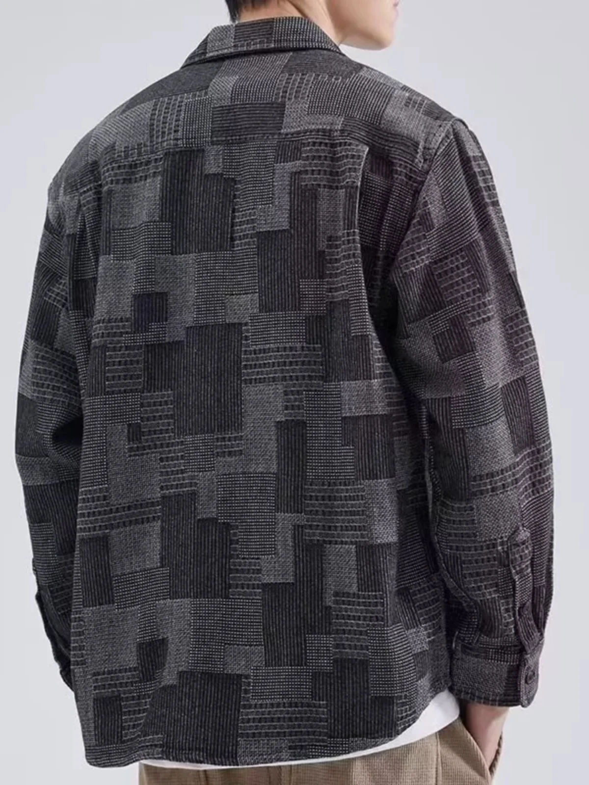 Loose Casual Long Sve Workwear irt Men's Denim irt Thin Outerwear Stand Fit Autumn Wear Resistant Worn in Sle