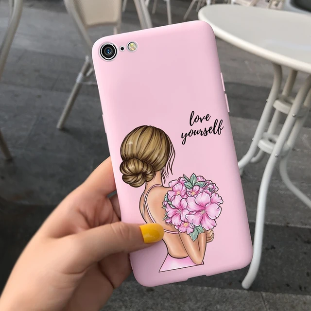 iPhone 6plus デコケース ピンク For Apple iPhone 6 6S Plus Case New Fashion Candy Painted