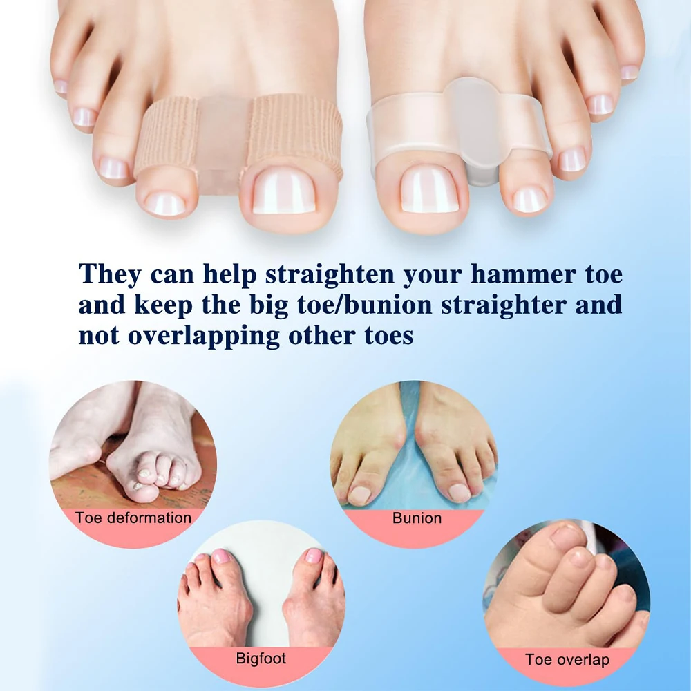 2 Pairs Toe Separator Hallux Valgus Bunion Corrector Orthotics Feet thumbnail 5
