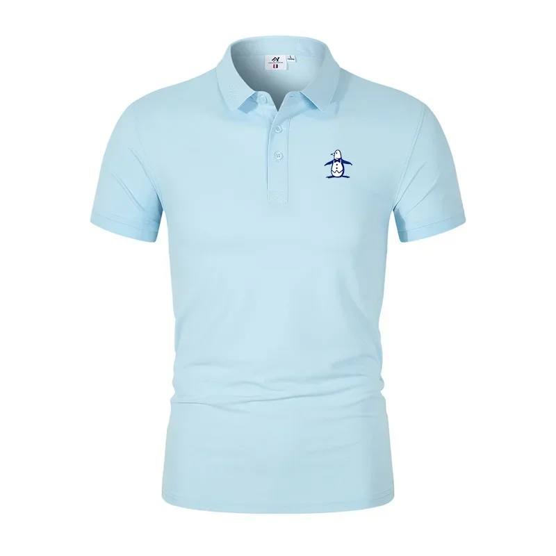 Men's Golf T-shirt Summer Short sleeved Polo Neck T-shirt Golf Polo Shirt Men's Fashion Casual Tops polo shirt mens shirts