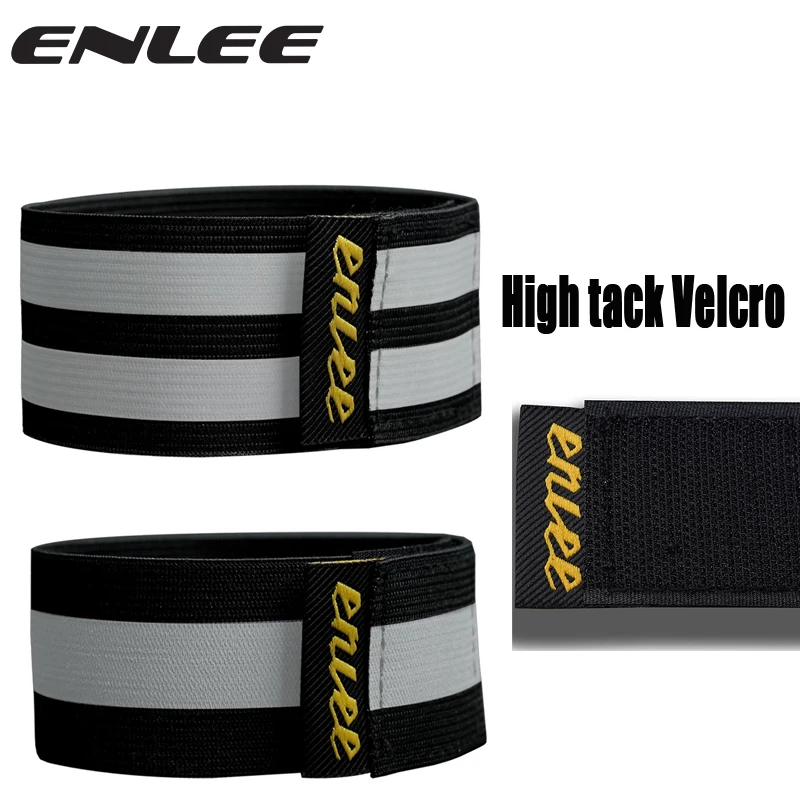 ENLEE Bicycle Trouser Straps Road Bike Night Riding Reflective Gaiters Outdoor Hiking Night Running Trouser Leg Straps