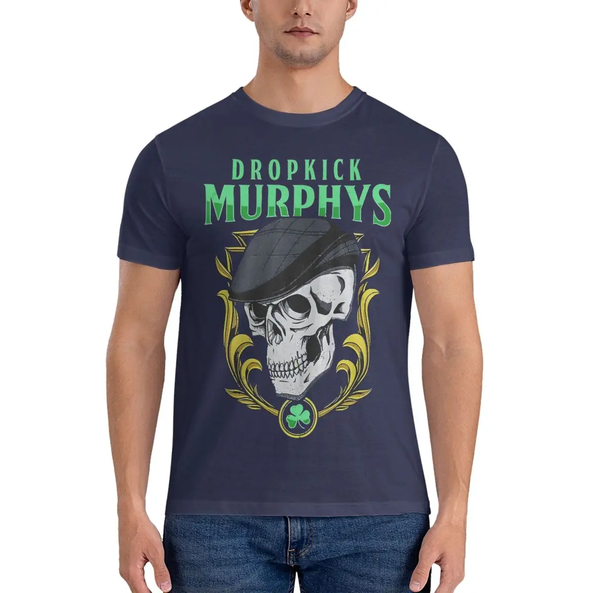 thumbnail image 1 of Camiseta de calavera para hombre, camisetas novedosas, camiseta de manga corta con cuello redondo, camisetas de algodón para regalo de cumpleaños, 1 of 7