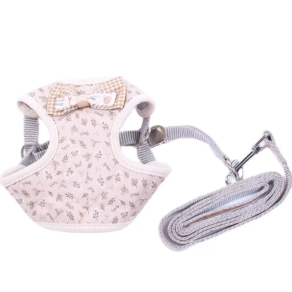 Del Gatto Del Cane Della Maglia Di Controllo Harness & Guinzaglio Set Motivi Floreali Pet Puppy Harness Maglia Morbida Passeggiata Collare Di 3 Format