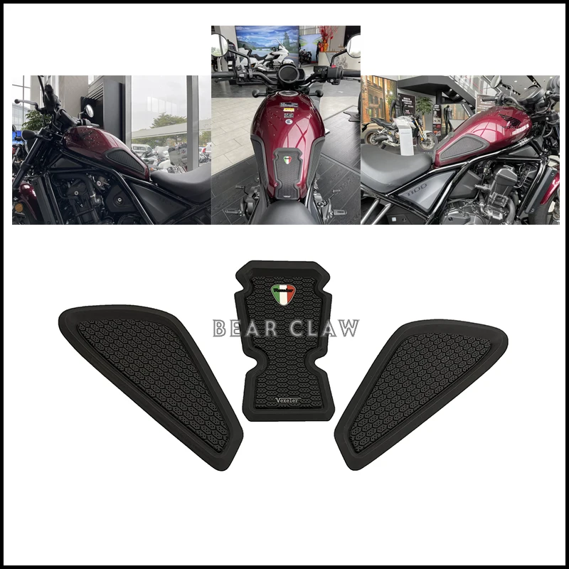 For Honda CM1100 REBEL 1100 Motorcycle Protector Anti slip Tank Pad Sticker Gas Knee Grip Traction Rubber Side Decals 2021 NEW for honda cm1100 rebel 2021 2022 cm 1100 tankpad sticker motorcycle accessories tank pad stickers oil gas protector cover decor