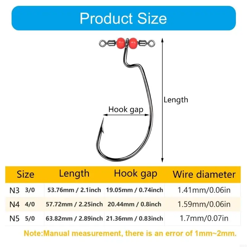 25 Stück in Linie Drop Shot Rig Drop Shot Swivels Haken Schnell installieren Sie Fischereihaken Salzwasserfischereizubehör 69HD – Detail 4