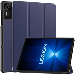 Premium Tri - Folding Stand Smart Tablet Case for LEGION Y700 2025 4th (Dark Blue)