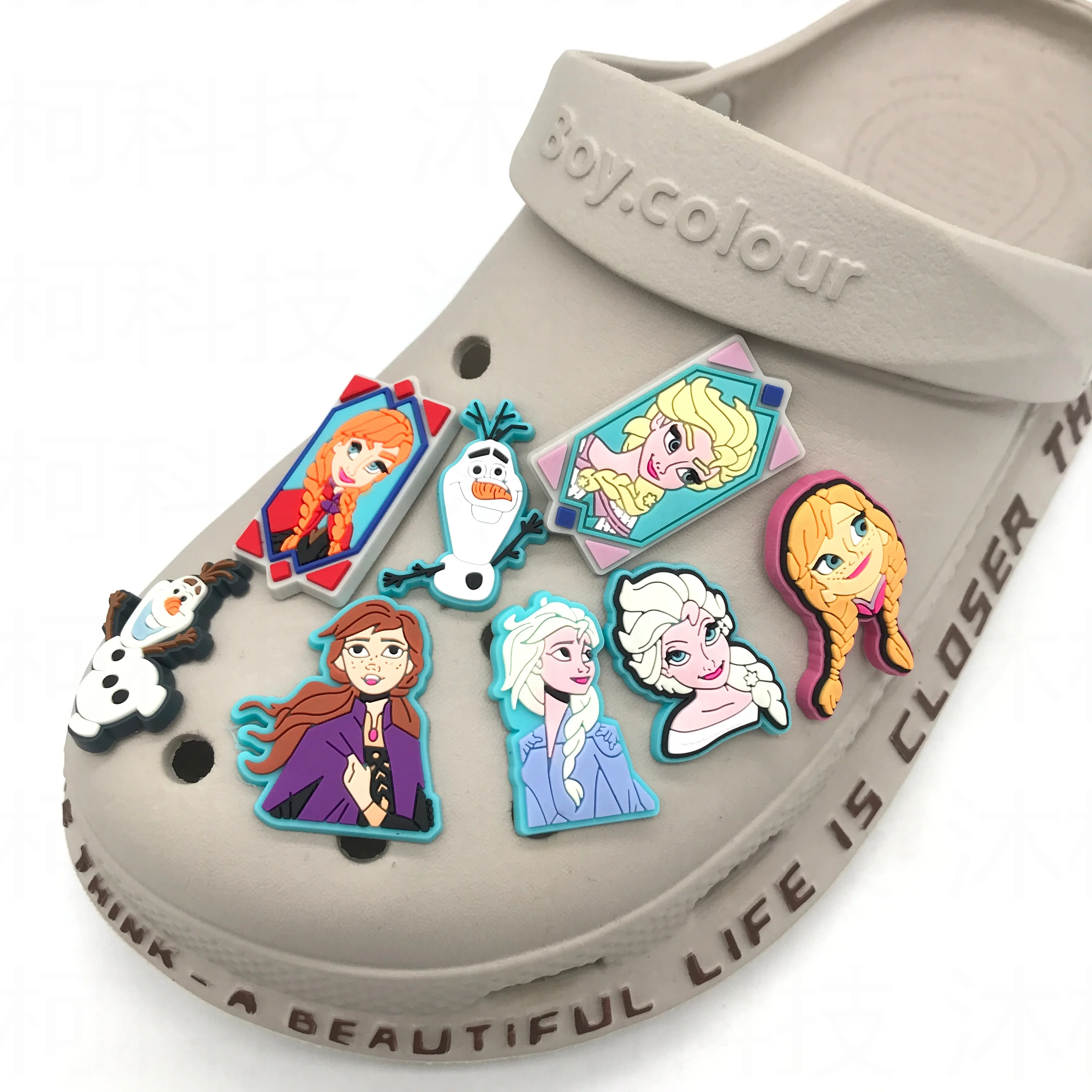 1pcs Disney Frozen Shoe Croc Charms Diy Accessories Decoration for Anna