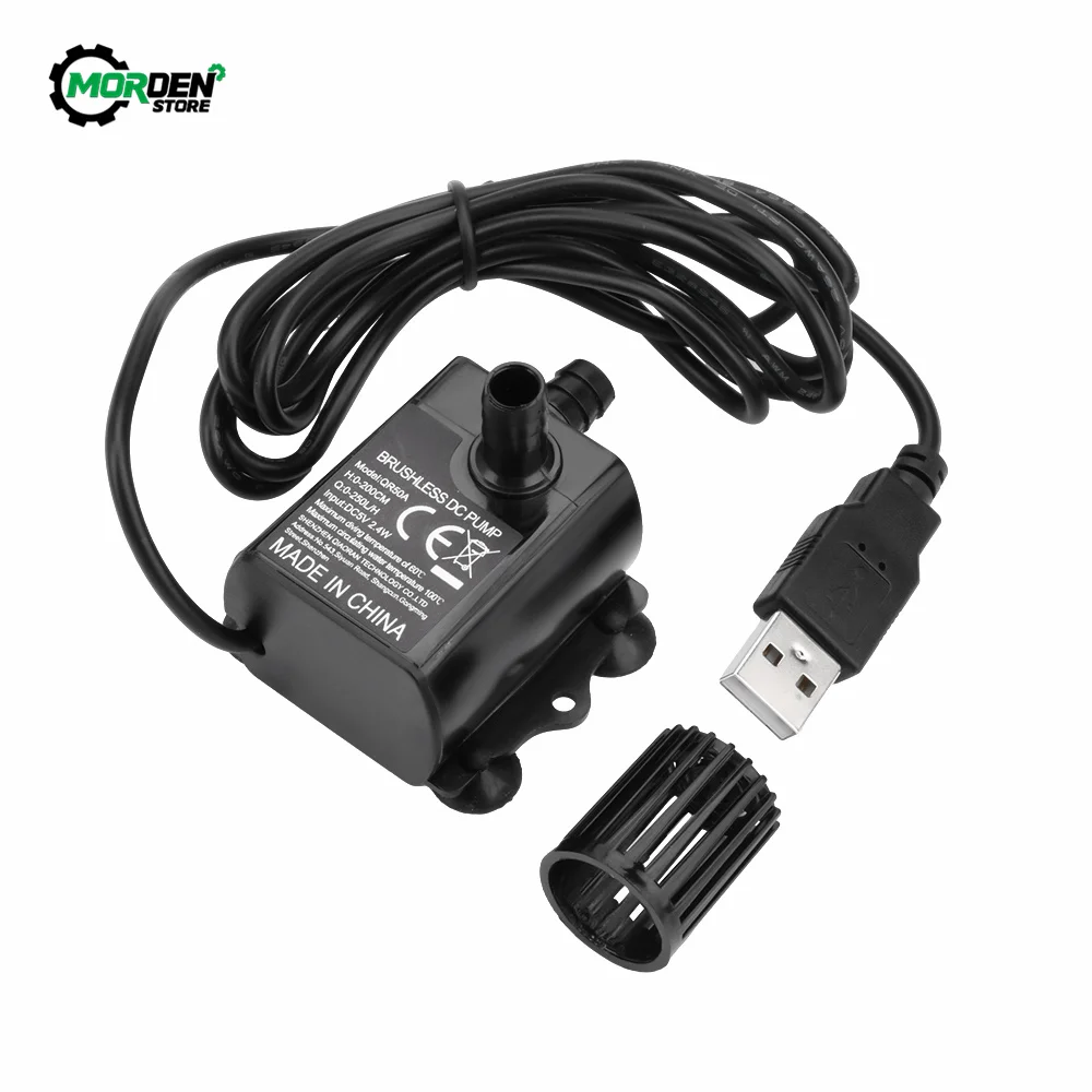 Water Pumps For Pond Garden Camping Supplies USB 5V 4.8W Ultra-quiet Mini Brushless Waterproof Submersible Fountain Aquarium water pump fish tank oxygen pump aquarium water pump fish tank pump