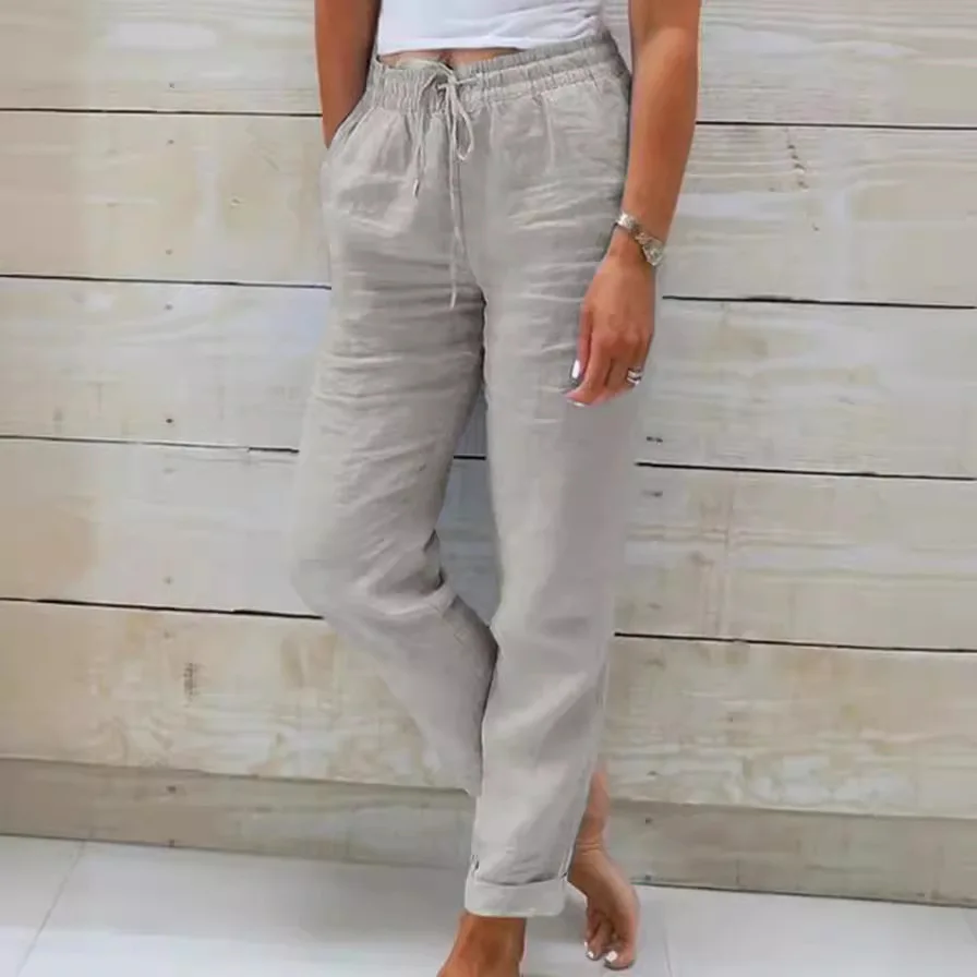 Women Cotton Linen Summer Pants