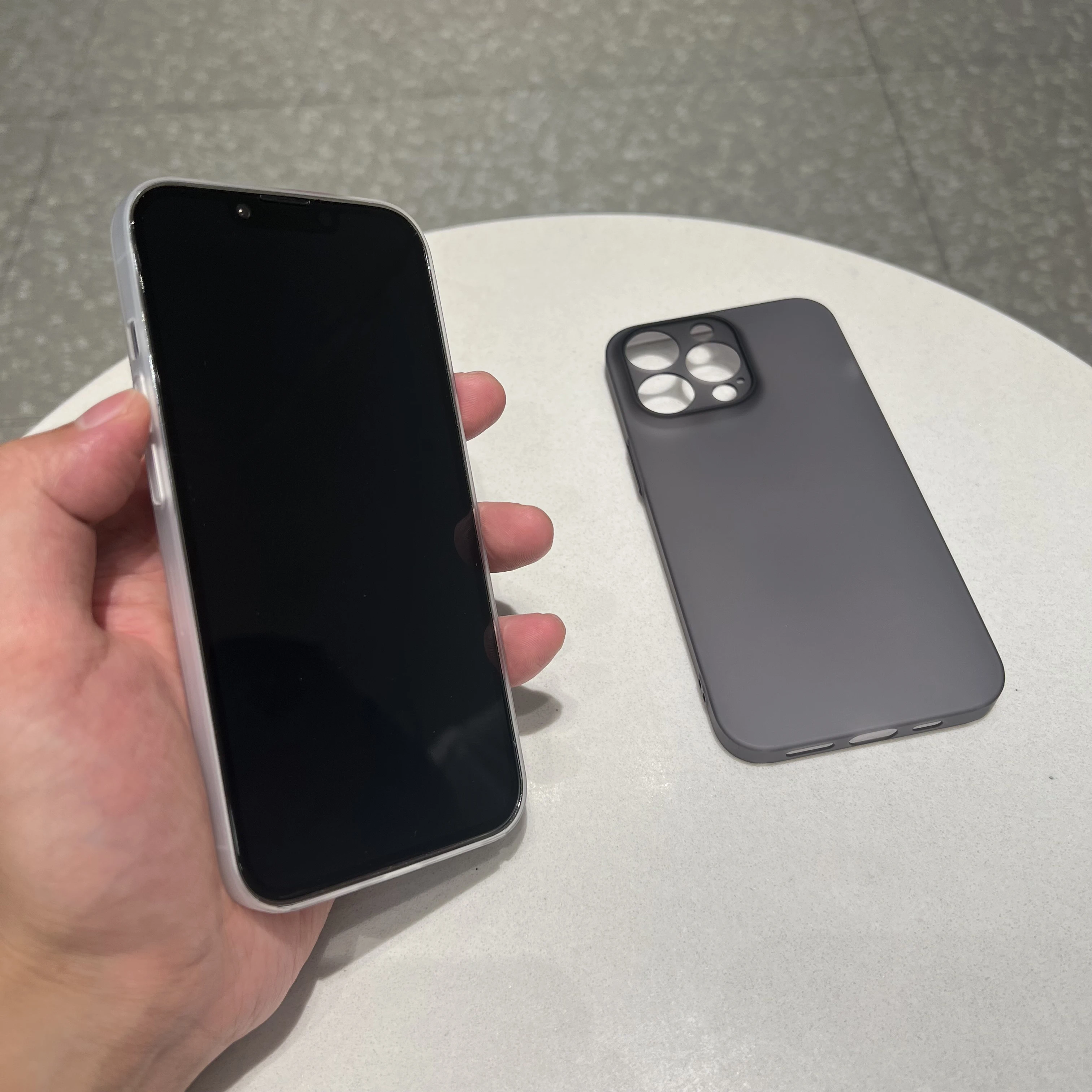 Sleek Black Matte Ultra-Thin Soft TPU Silicone Back Cover