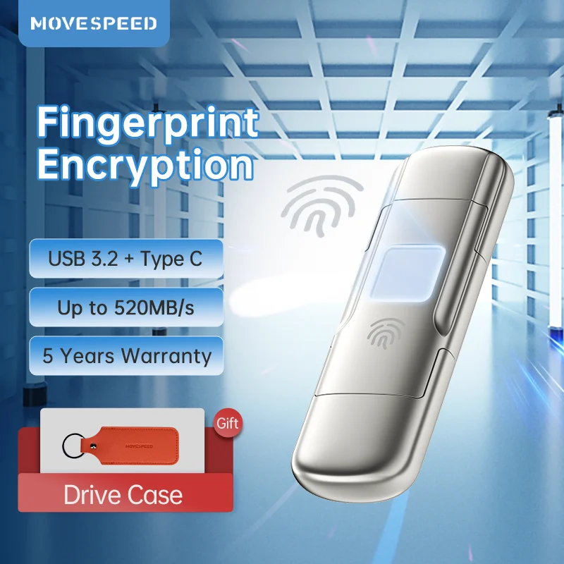 

Флеш-накопитель MOVESPEED AES256, 1 ТБ, 520 Мб/с, USB 512, 256 ГБ, 128 ГБ